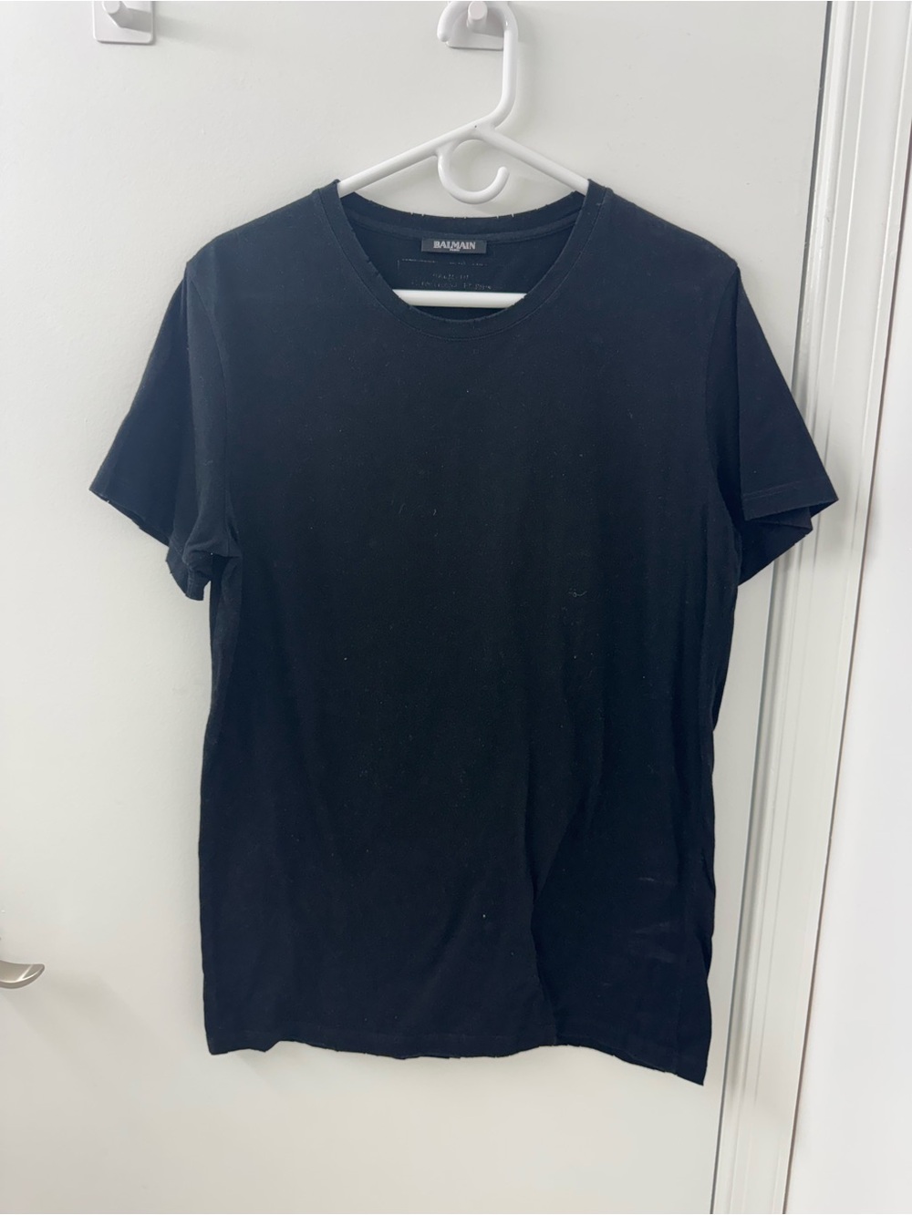 Balmain Men’s Black Crew Neck T-Shirt